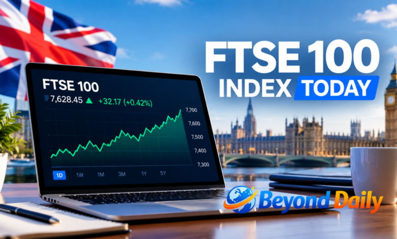 ftse 100 index today