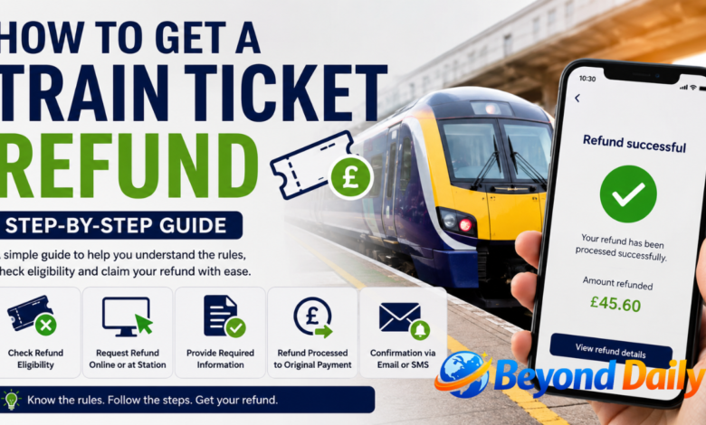 how to get a train ticket refund