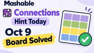 Connections Hint Today Mashable: Oct 9 Board Solved